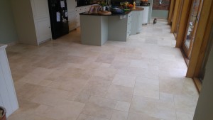 Travertine kitchen tile cleaning